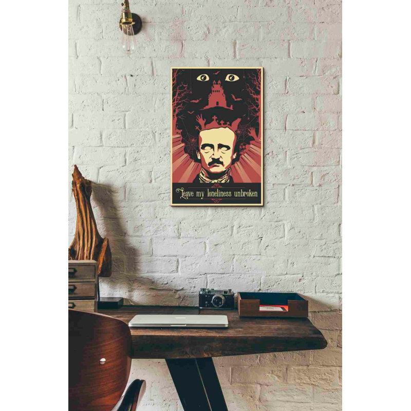 'Poe' Canvas Wall Art, 18" H x 12" W x 0.75" D