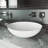 Lotus 16" L x 16" W x 5" H Matte White Handmade Round Vessel Bathroom Sink