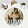 Shivani 5-Piece Modern Dining Set With Rectangular Wood Grain Table And 4 Upholstered Dining Chairs