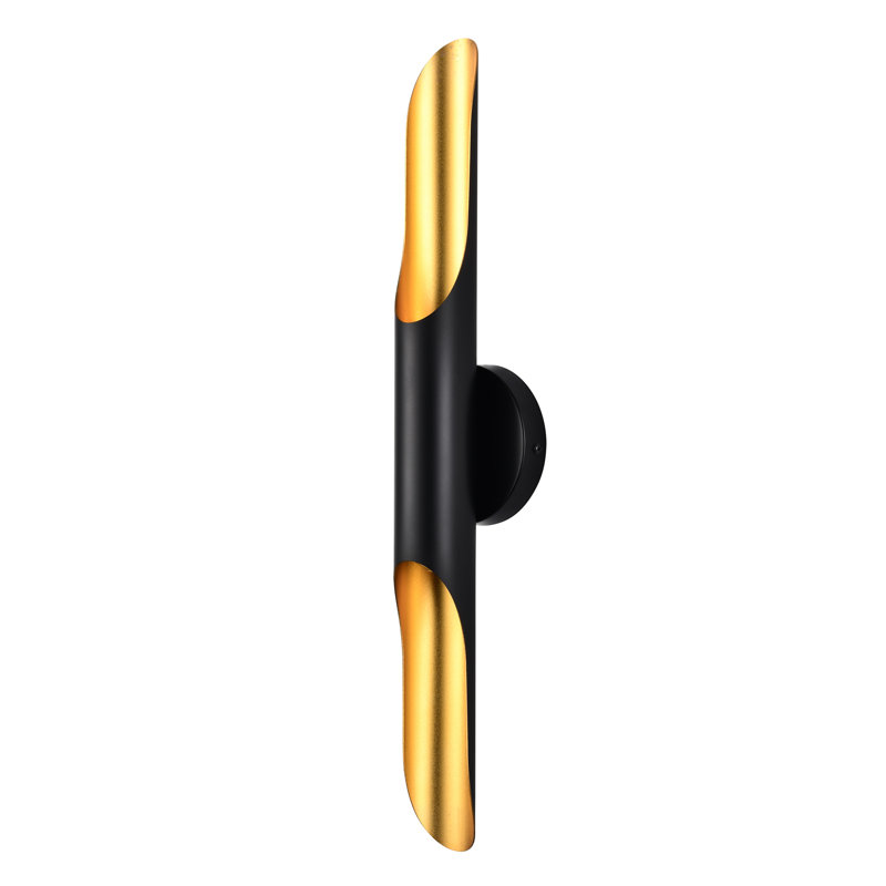 Plafonnier encastré doré à 2 lumières DEL à intensité variable