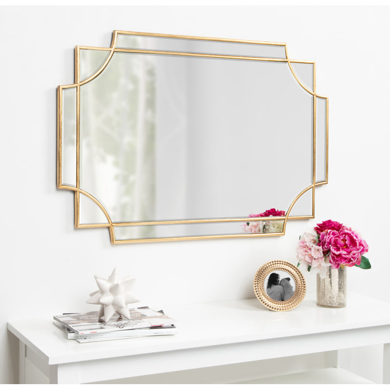 Ocilla Wall Mirror, 36" x 24", Gold