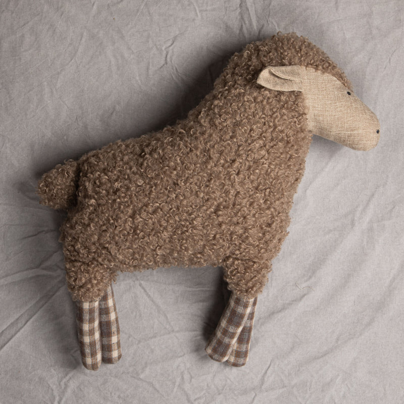 Faux Sherpa Sheep Shaped Pillow