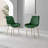 Edzard Industrial Style Wood Effect Dining Table Set with 4 Luxury Velvet Upholstered Dining Chairs-1067361411