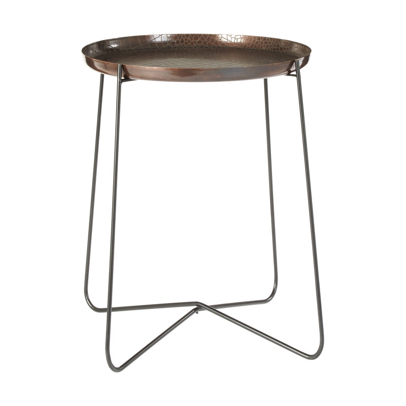 Dunnigan Tray Top Cross Legs End Table