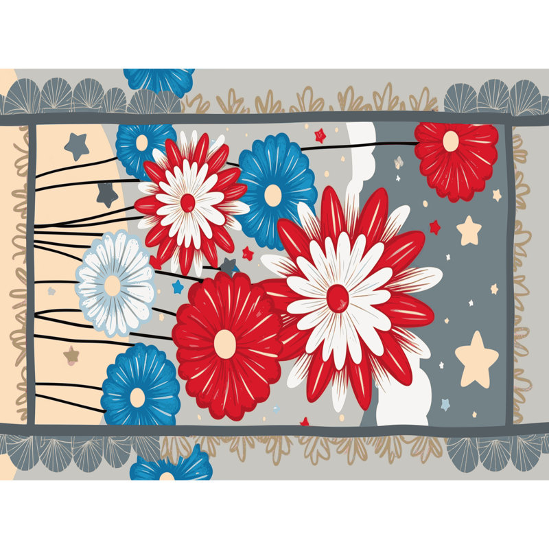 Tapis vacances des fêtes The Holiday Aisle®, Rectangle 5 pi x 7 pi