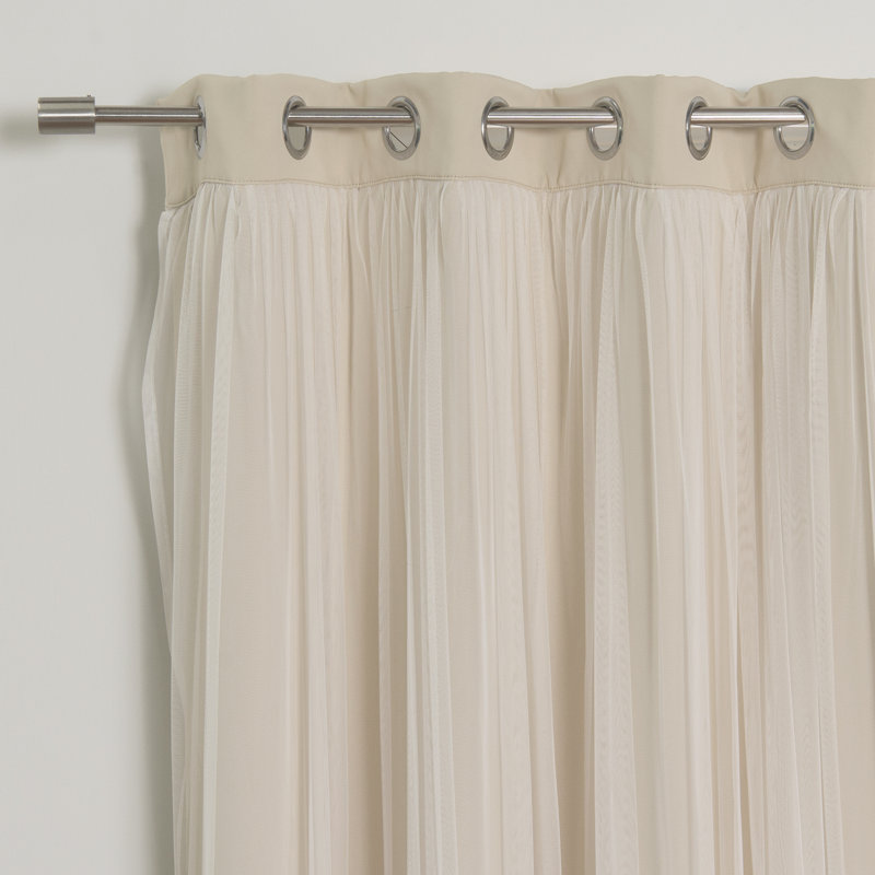 Rideau en polyester Allisin, Beige