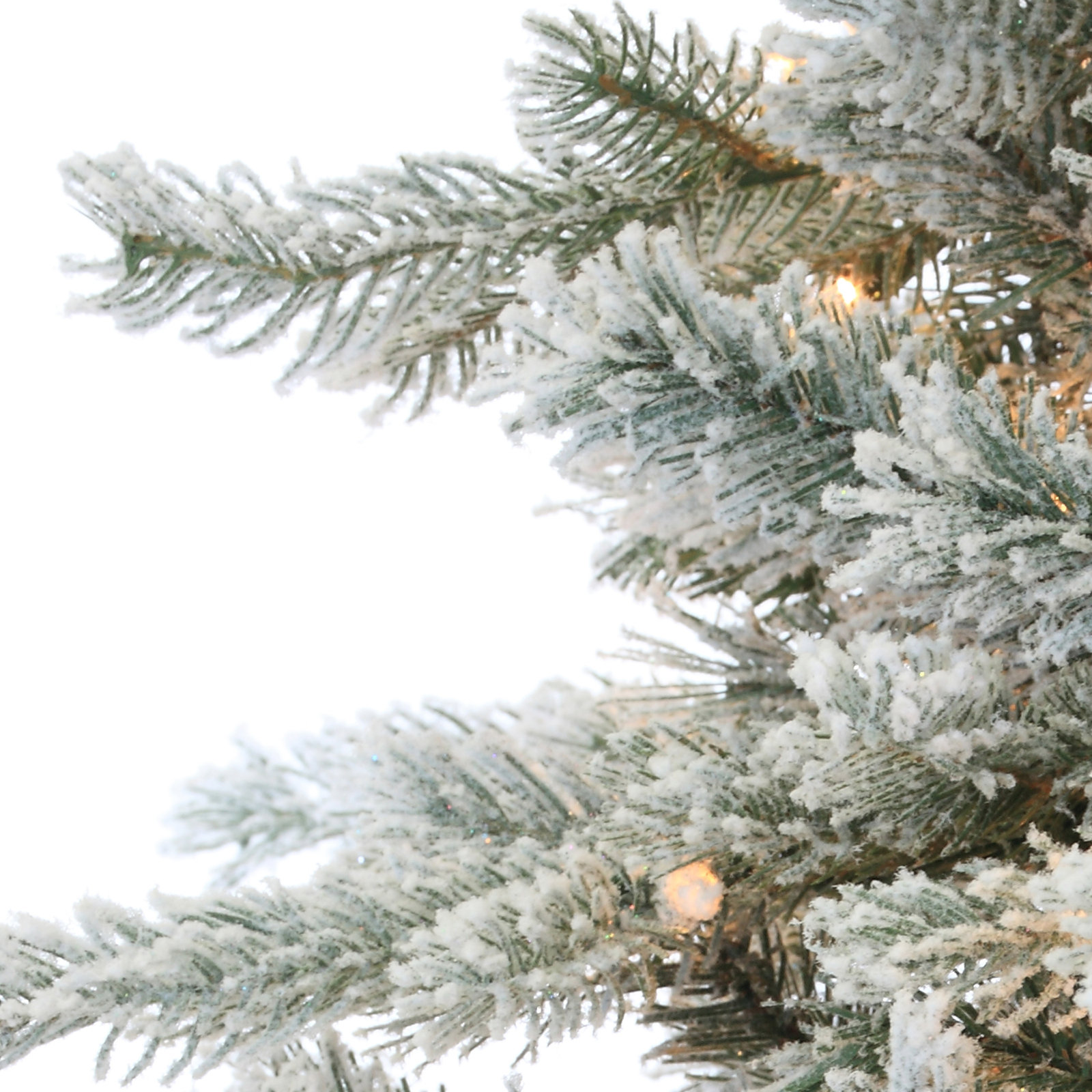 Natural Cut Flocked Narrow Spruce Tree 7.5ft