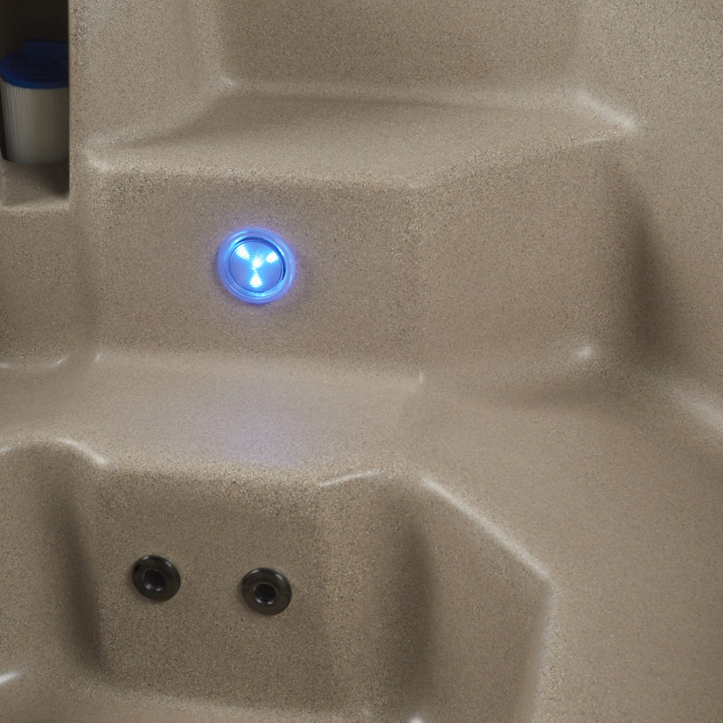 Invi® 5-Person 11-Jet Plug and Play Hot Tub Spa with LED Lighting, Cobblestone, 11