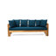 Lit de jour Rustic Long Beach, structure en bois, lit de jour Water-Tissus avec attrait, bois, literie