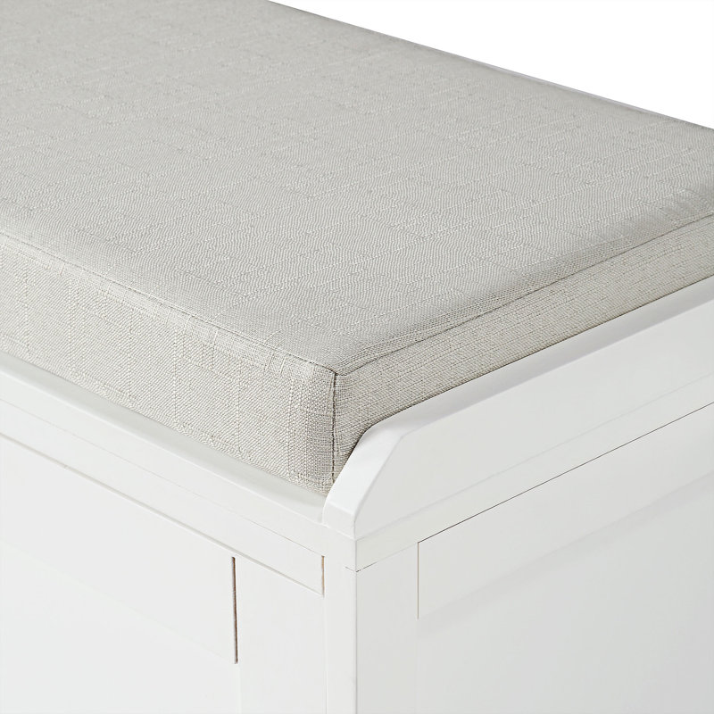 Banc avec armoire de rangement, Blanc