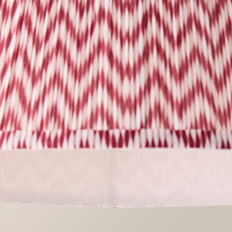 Saffira Pleat Taper Chevron Shade, Large 45cm without Bulb, Pink