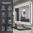 Matte Black Matel Framed Vanity Mirror with Lights, Front-lit and Back-lit, Memory Function, 3 Color Temperatures, Dimmable Light & Anti-fog Tempered Glass ETL Listed LED Mirror-985932546-978213263