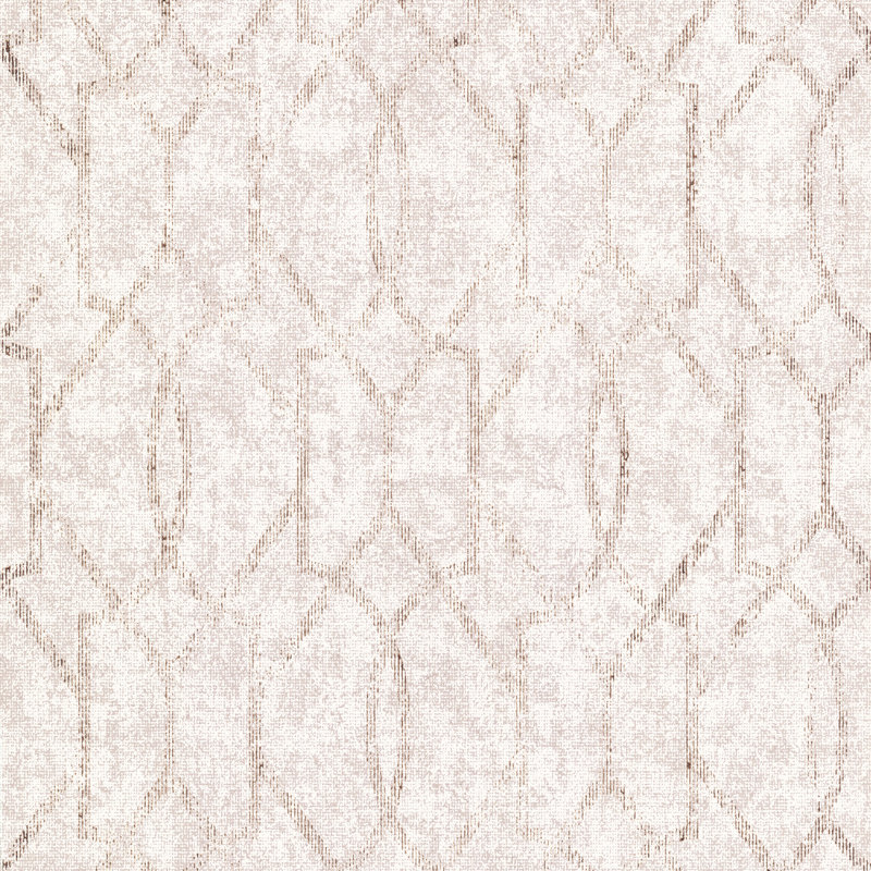 Rouleau de papier peint L 33 pi x l 20,9 po Trellis de Cristal, Or rose