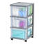  Chariot de rangement étroit en plastique à 3 tiroirs IRIS