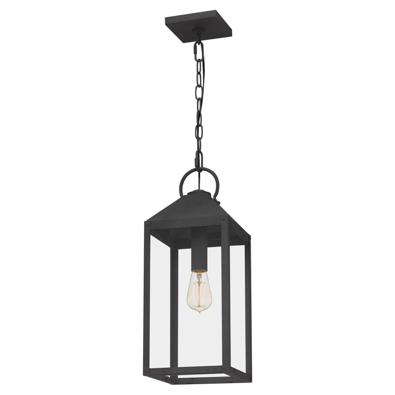 Mini-luminaire suspendu noir tacheté 1 lumière Dewayne