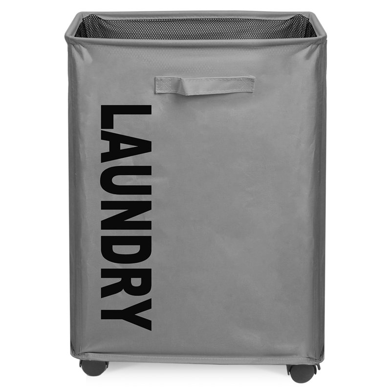 Chariot à linge en tissu avec roulettes