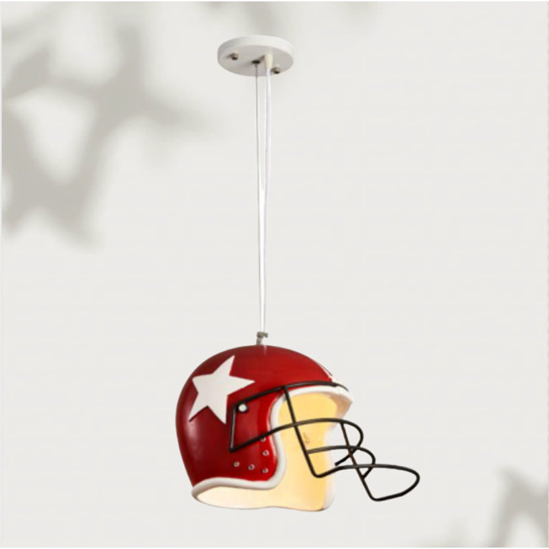 Luminaire suspendu pour casque 12,5 pouces à tête simple rouge