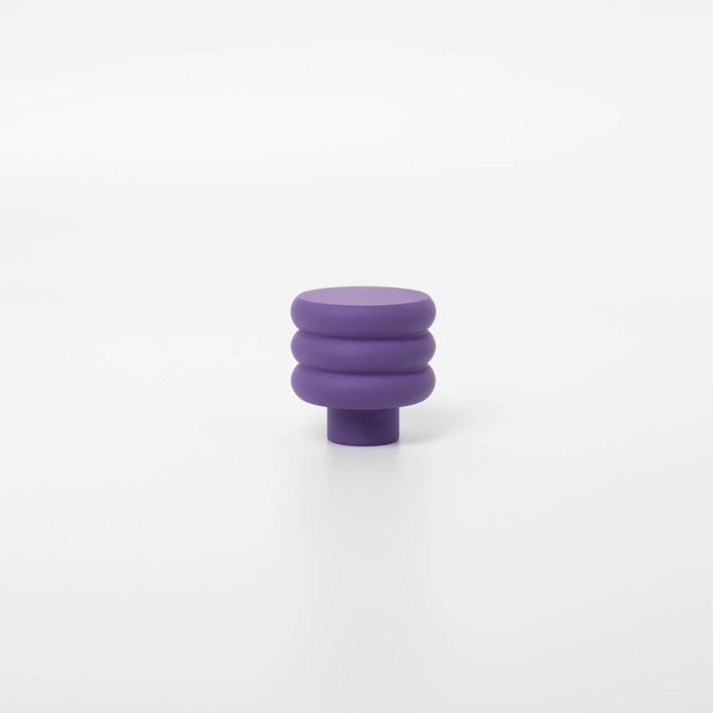 ROUS Hardware Mid-Century Modern Honey Comb Knob, Royal (Purple)