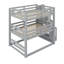 Triple lit superposé avec design séparé et escalier de rangement-330244645