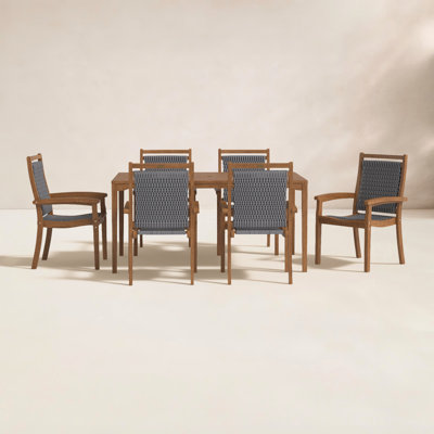Fleur 64" Eucalyptus Patio Dining Set