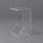 C-Shaped End Table With Storage Transparent Acrylic Small Space Side Table