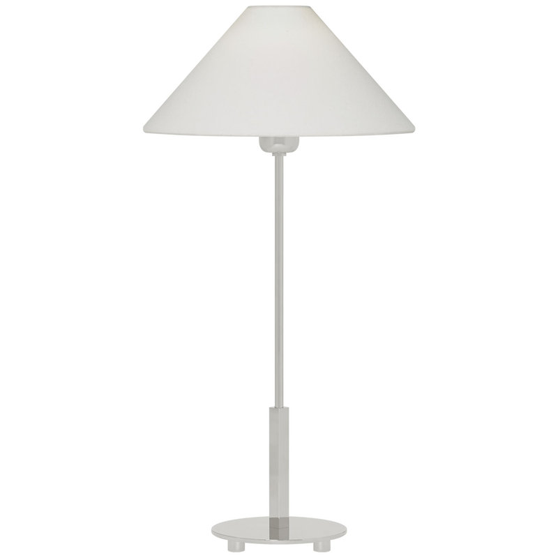 J. Randall Powers Hackney Table Lamp, Polished Nickel, Fabric