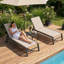 Chaise longue d'extérieur 2 pièces PURPLE LEAF-1726445058