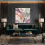 Aquarelle abstraite 64, art mural sur toile beige-1070219947