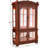 Mirrored Back Lighted Curio Cabinet