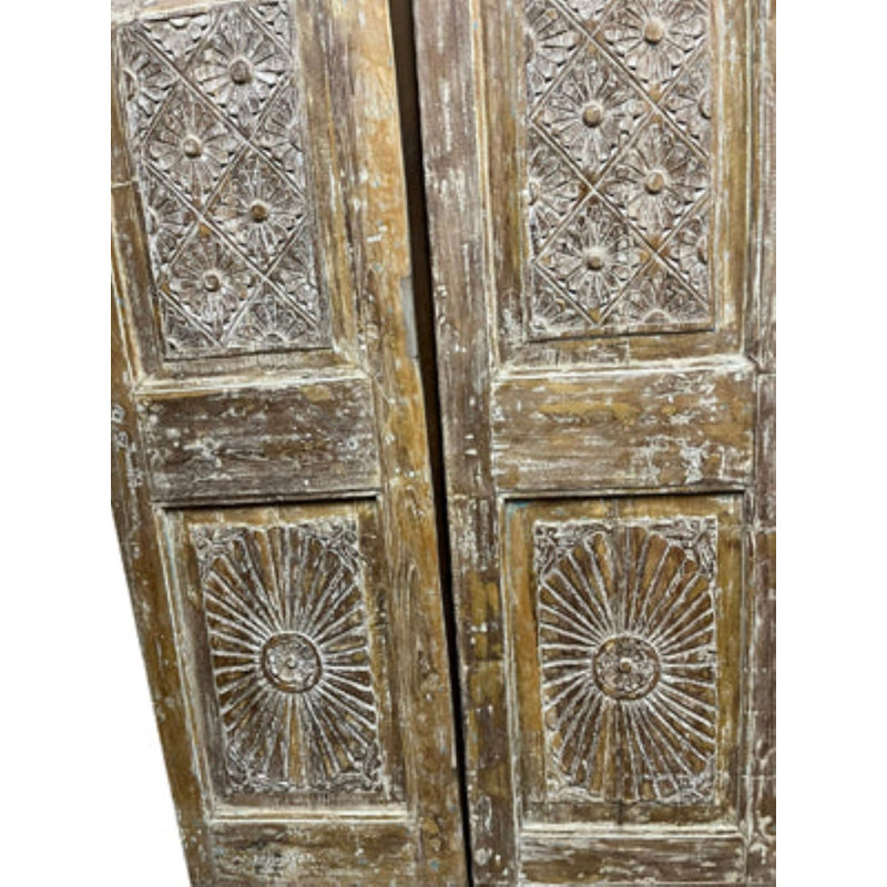 Porte de grange sculptée Vintage