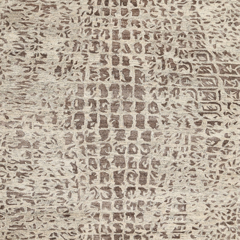 Tapis abstrait gris, Carré 8 pi