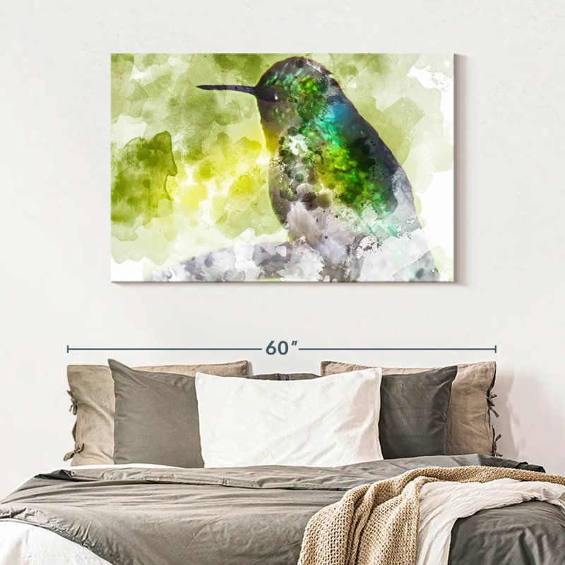 Hummingbird In Emerald, 32" H x 48" W