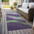 Machine Washable Indoor/Outdoor Xhevrie Purple Rug-1909225619