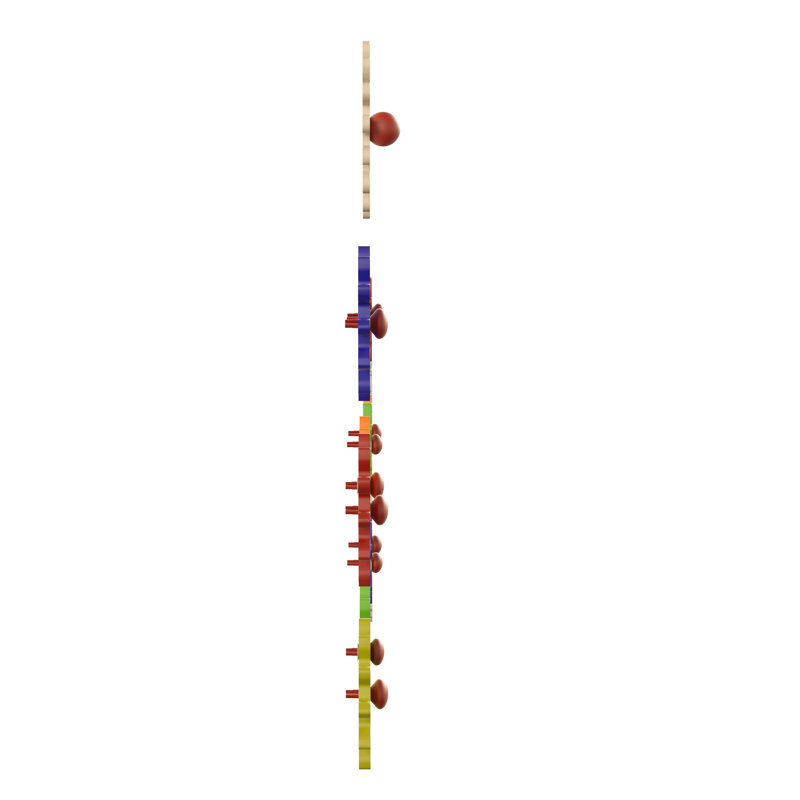 Bright Beginnings Commercial Grade 79 Piece Chain and Gears Accessory Set for Modular STEAM Wall Systems (Not Included)