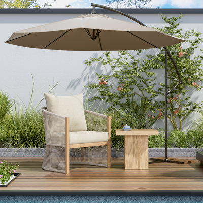 Carolene Curved Aluminum Lounge Chair With Cushions