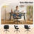Oil-Waxed Leather Swivel Chair With Flip-Up Armrests-974970028