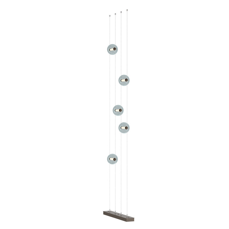 Abacus 240" LED Novelty Floor Lamp, Bronze, Cool Gray Glass