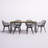 6 - Person Acacia Solid Wood Patio Dining Set Rectangular Table