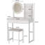 Meuble-lavabo avec rangement, bureau de chambre à coucher moderne en métal et bois