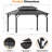 Horizon 10' x 14' Hard Top Gazebo With Solar Self Powered LED Lights, Mosquito Netting and Canopy Hook