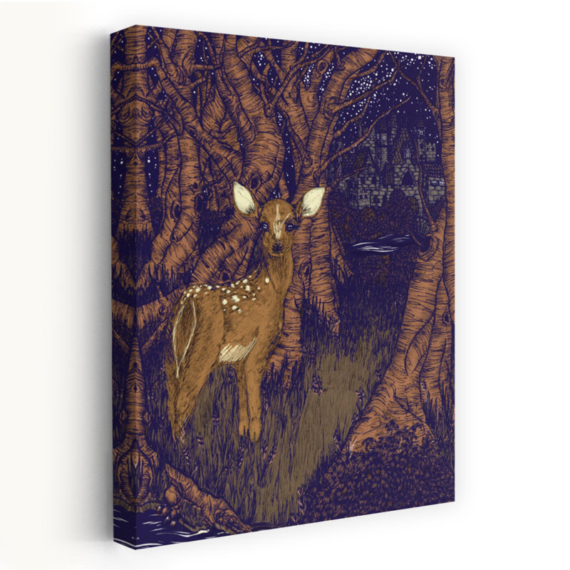 «I Have Far To Run», art mural contemporain grand animal, H 60 po x l 40 po