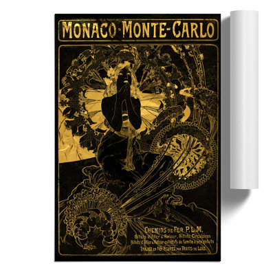 Monaco Monte Carlo by Alphonse Mucha - Frameless Print