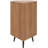 Bathroom Corner Stand, Door, 88 - Pound Estimated Capacity, Natural Skin Door Decoration, Non Splicing Design, Triangle Metal Bottom, Dumping, Soft Touch Black Handle Living Room Cabinet With
