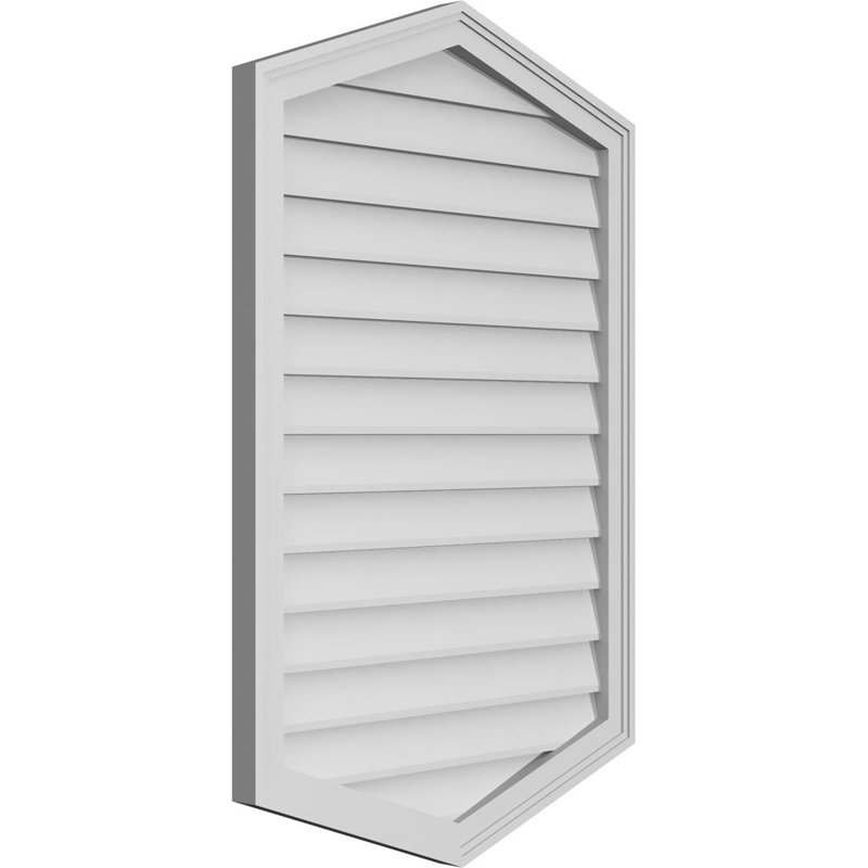 Ventilé vertical à pignon vertical 4/12 po, H 42 po x l 28 po x P 1,5 po