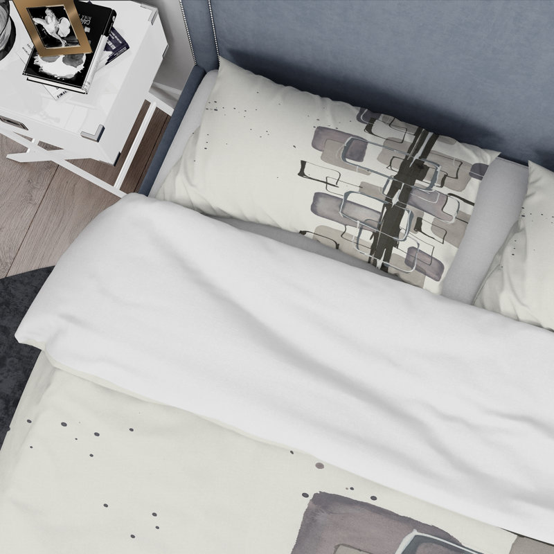 Glam Dancing Shape III - Ensemble de housse de couette moderne et contemporain - Microfibre de polyester