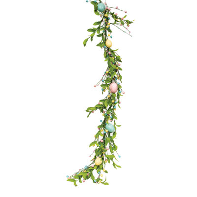 Guirlande 4 'avec œufs et feuilles d'herbes