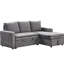 Convertible avec capacité de rangement - Convient au salon, au mobilier supplémentaire gris et au lit