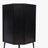 3-Tier Corner Storage Cabinet with Tempered Glass Doors and Metal Frame, Freestanding Space-Saving Organizer for Bathroom, Kitchen, Bedroom, Living Room