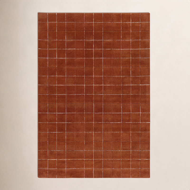 Mallory Mocha Hand Tufted Area Rug, Rectangle 8' x 10'