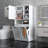 Pantry Storage Cabinet with  Open Shelve, Adjustable Shelf